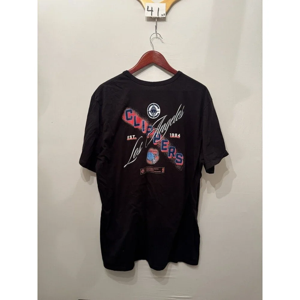 Fanatics LA Clippers T Shirt Men’s 2XL Black NBA Basketball Front Back Graphic